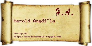 Herold Angéla névjegykártya